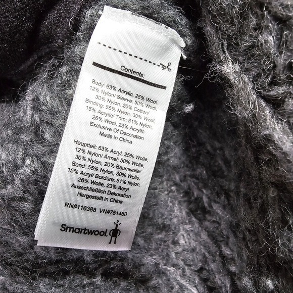 Smartwool Chup Cardigan Womens XS‎ Gray Black Open Front Pockets Sweater - Picture 7 of 14